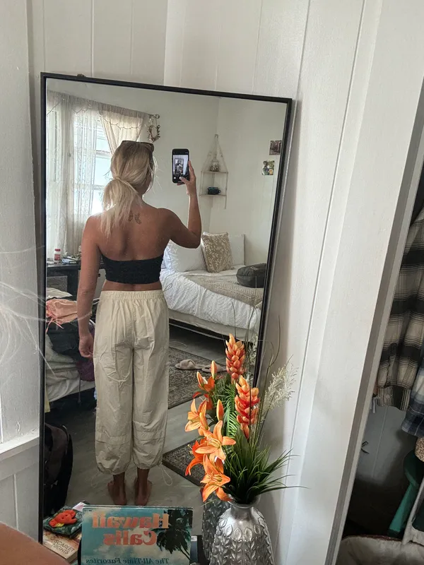 Beige Lightweight Cargo Pants  - Image 2