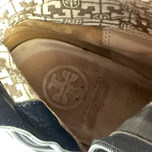 Tory Burch Ashlynn Black Boots Sz 7 Leather Riding Boots New Soles Authentic - Image 9