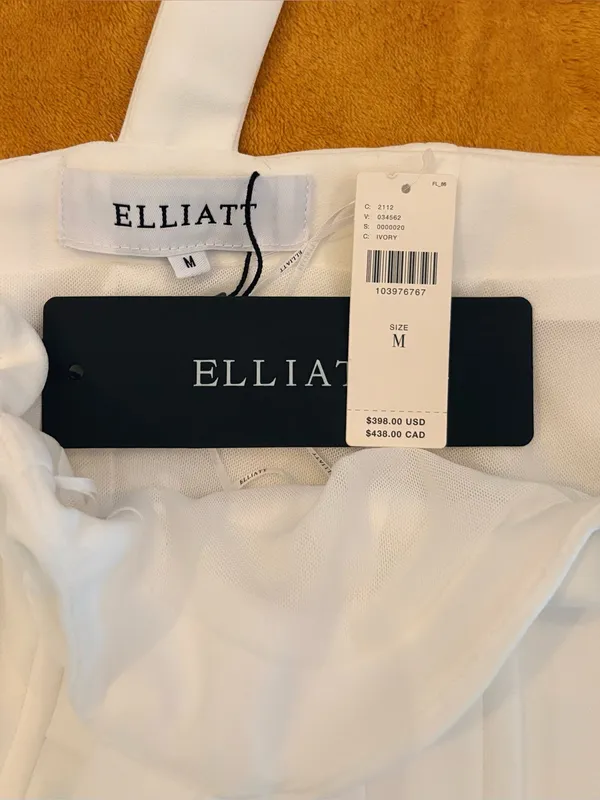 💥NWT Elliatt Emi Corset Drop-Waist Sheer Maxi Dress Soft White Sz M🧡 - Image 11