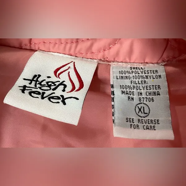 High Fever brand quilted jacket Pink Size XL - Image 3
