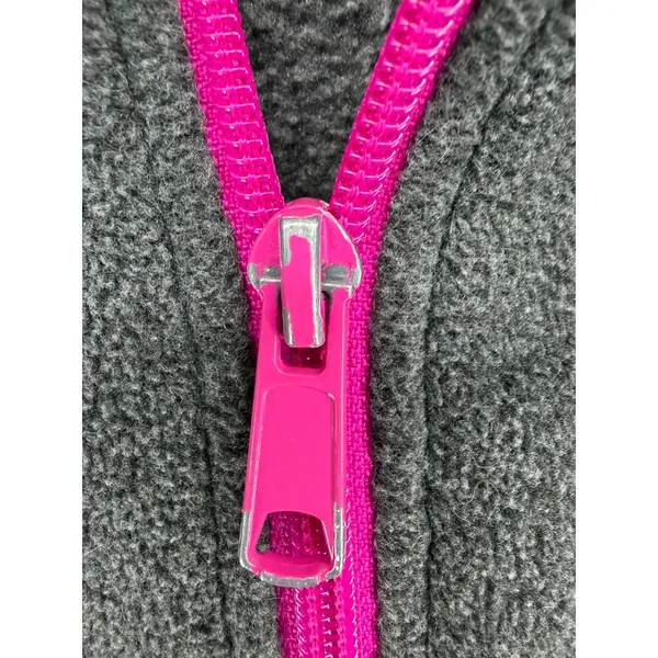 Columbia Womens Fleece Jacket Gray Pink Benton Springs Full‎ Zip S - Image 5