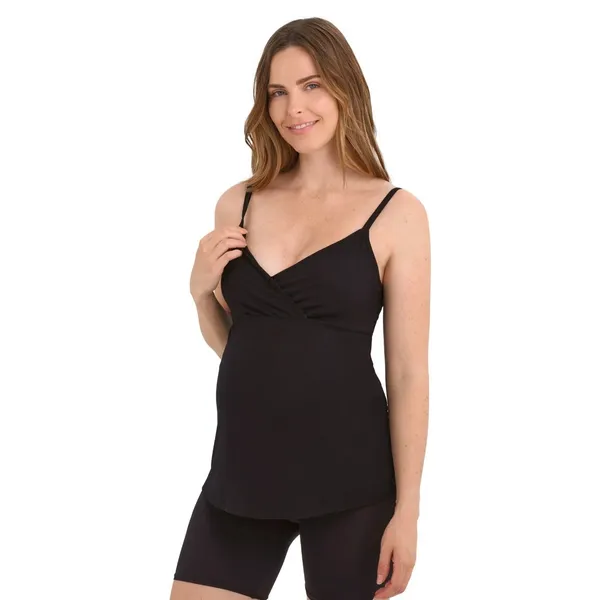 Joyspun Women's Maternity Crossover Nursing Cami, Size S - Image 2