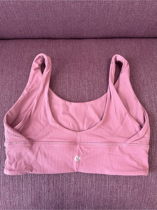 Lululemon Reversible Ribbed Scoop Neck Bralette - Mauve Pink - Image 5