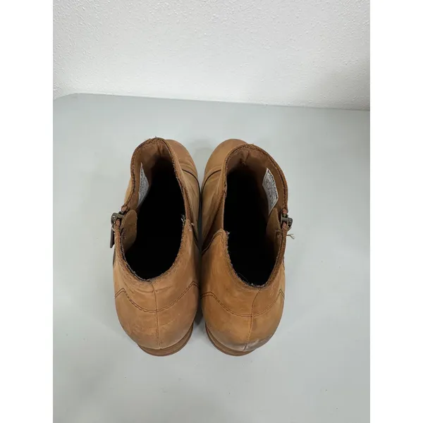 Sorel Brown Leather Wedge Ankle Boots Size‎ 10 - Image 5