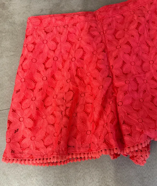 Hollister Red Lace Shorts - Image 2