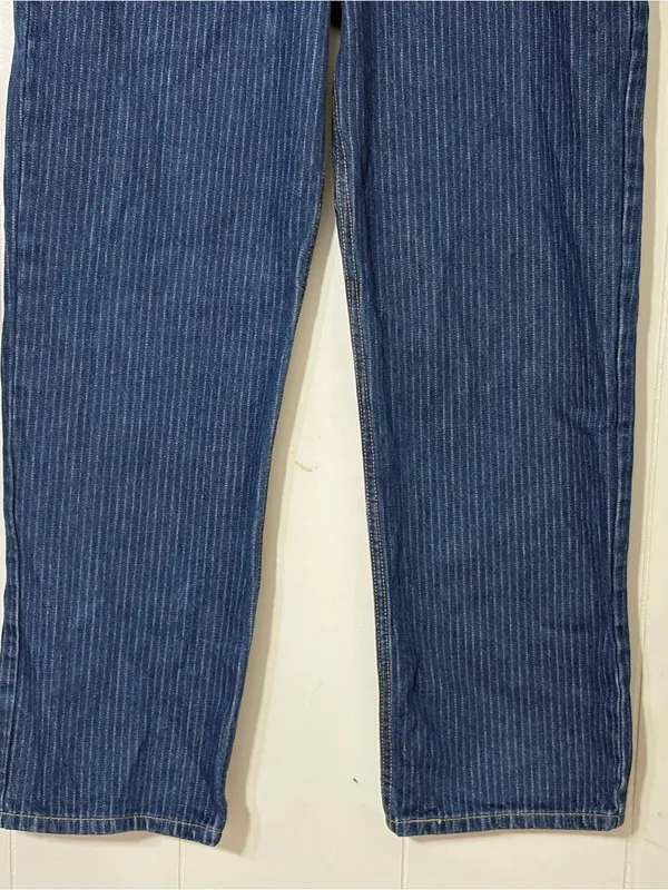 Levi’s Low Pro Pinstripe Jeans Dark Wash Straight Leg Low Rise Size 31 - Image 5