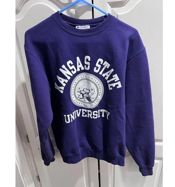 Champion Kansas State University Crewneck Sweatshirt Purple K-State Wildcats S - Image 8