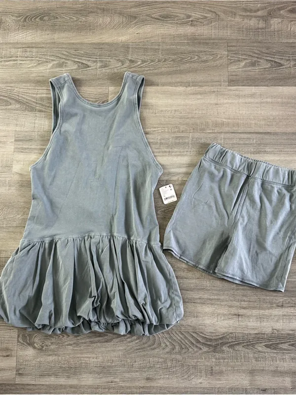 Free People Movement Hot Shot Bubble Set Summer Storm Blue M Athleisure NWT - Image 4