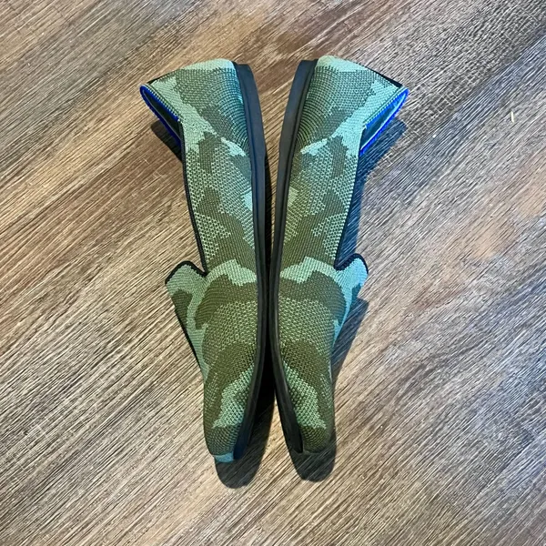 Rothy's The Loafer Olive Green Camo Slip-On Flats Size 7 - Image 3