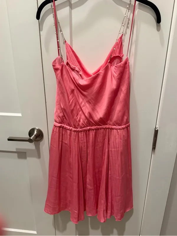 💗 Mustard Seed Pink Chain Strap Dress - Image 4