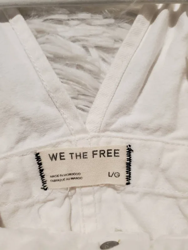 We The Free Edie Denim Skirtall in White Large - Image 7