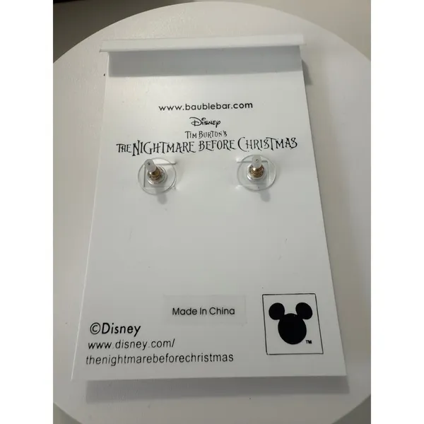 Disney BaubleBar Nightmare Before Christmas‎ Jack Sally Heart Stud Earrings New - Image 3