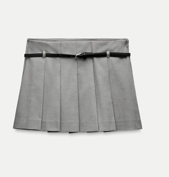 Zara Belted Box Pleat Skort - Image 3