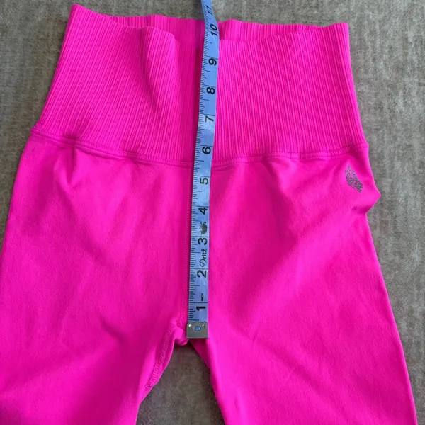 Free People FP Movement‎ Good Karma Leggings Women XS/S Pink High Rise Ribbed - Image 5