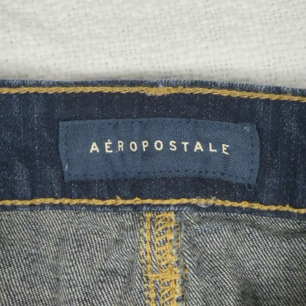 Aeropostale Shorts Woman Size 2 Midi Cuffed Denim‎ Blue Distressed - Image 4