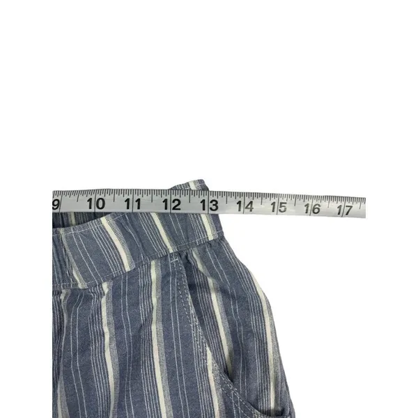 Hollister Women's Blue & White Stripe Pants - Image 4