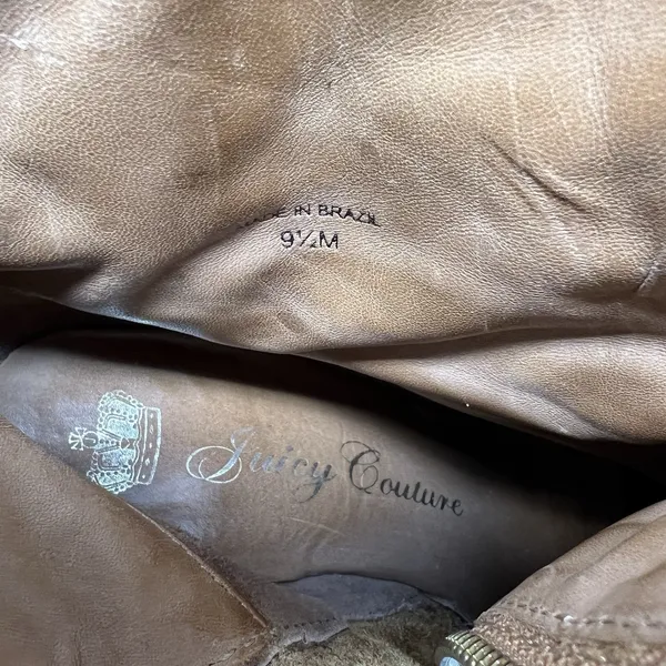 Juicy Couture Serena Boots Women's Size 9.5 Buckle Platform‎ Ankle Brown Booties - Image 10