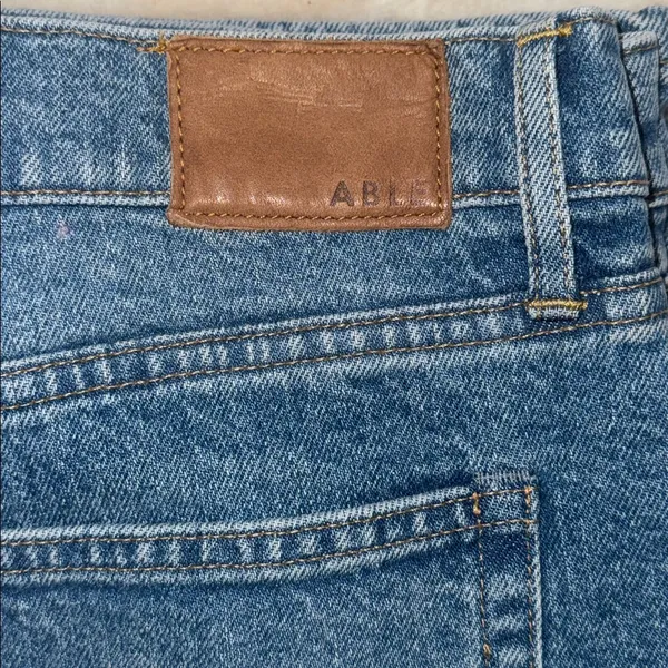 ABLE High Rise Straight Leg Jeans Stretch Denim Women’s 31 - Image 8