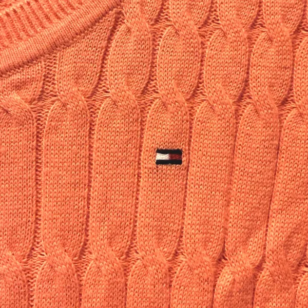 Tommy Hilfiger Womens Coral Cable Knit Sweater Shirt Size S P Cotton Blend‎ - Image 3