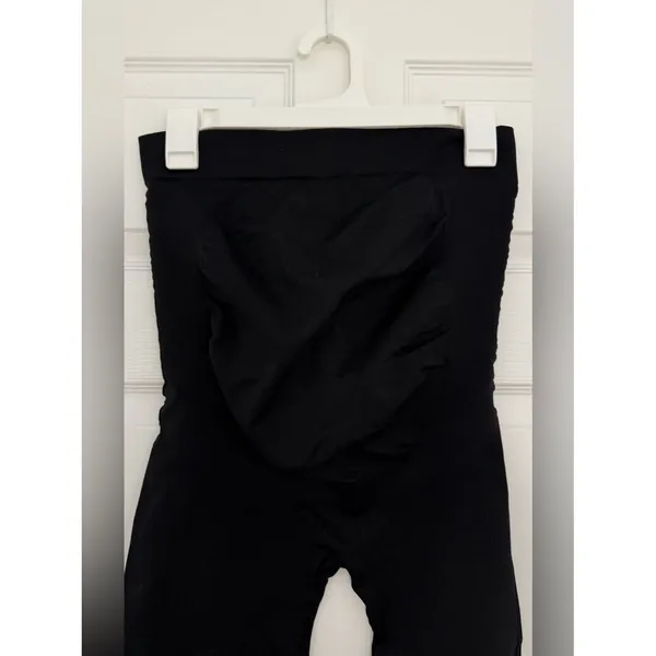 BLANQI Everyday Maternity Leggings Size Large Black Over Belly Support Knit - Image 4