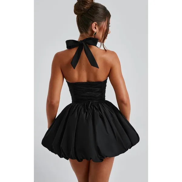 Babyboo Marcia Mini Dress Bubble Hem Black Size Small - Image 3