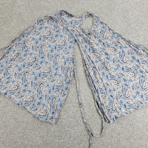 Don't Ask Why Tank Top Womens S Paisley Side Tied Closure Boat Neck Sleeveless‎ - Image 3
