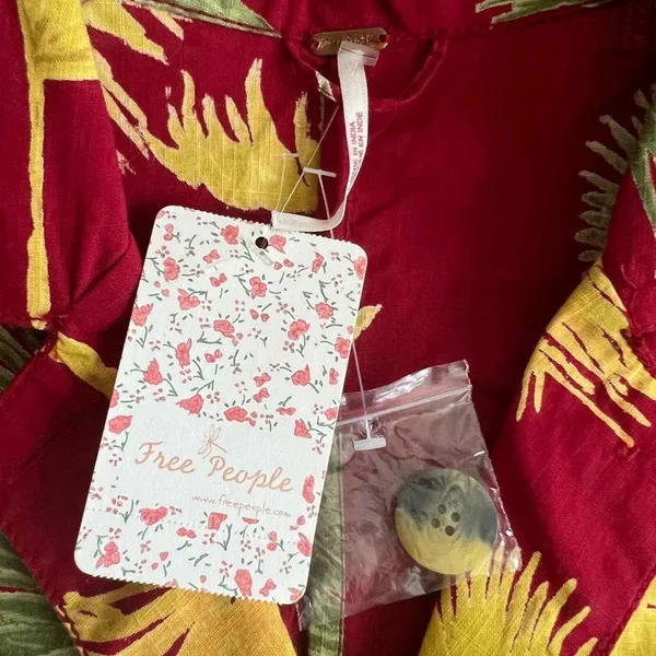 Free People Malibu Red Printed Romper, S - Image 9