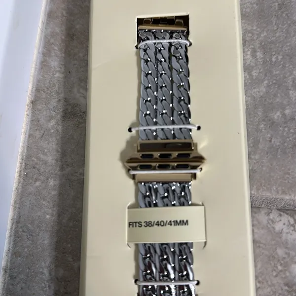 Anne Klein -Apple watch Band only **WATCH NOT INCLUDED **3 row link band, silver/gold - Image 5