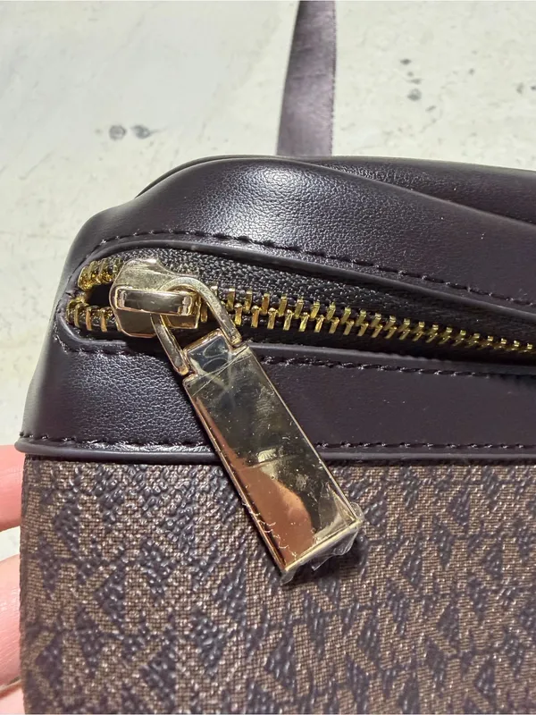 Michael Kors Brown Monogram logo Belt Bag with Gold Hardware - Image 5