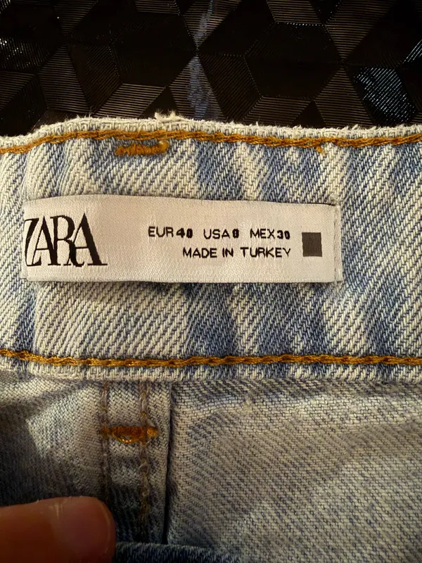 {ZARA} Full Length Distressed Wide Leg Jeans - Image 5