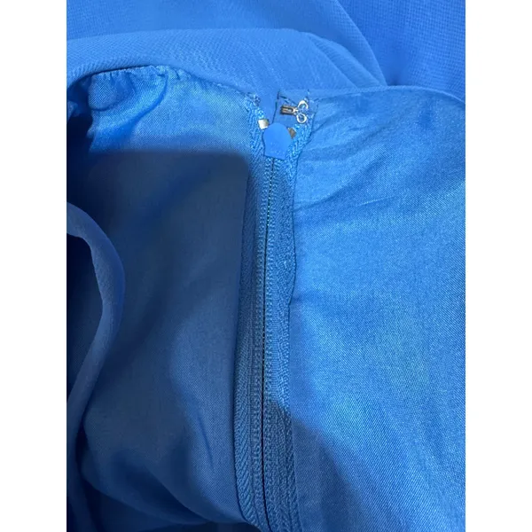 Linda Royal Blue Chiffon Maxi Gown Open Back Bow Detail Prom Formal Women's 16‎ - Image 6