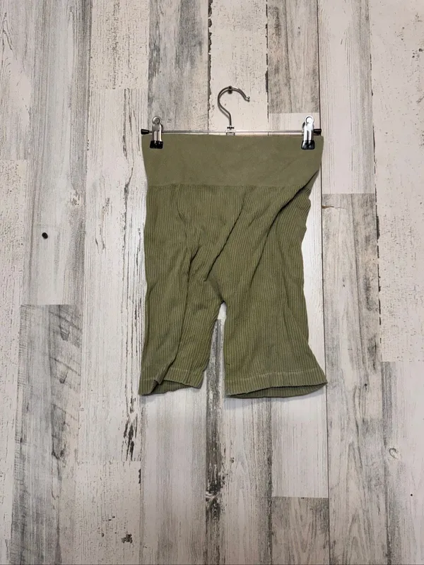 JoyLab Two Piece Set Womens Small Olive Green Ribbed Crop Tank Biker Shorts - Image 7