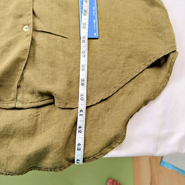 Anthropologie The Lucia Sheer Midi Dress Linen Olive Green XS NWT - Image 7