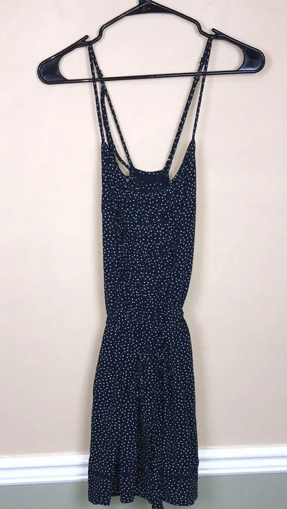 Abercrombie & Fitch Women’s Polka Dot Blue White Crossover Straps Mini Dress - Image 2
