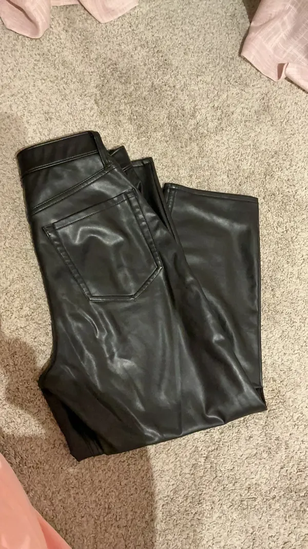 Abercrombie Leather Vegan Pants - Image 3