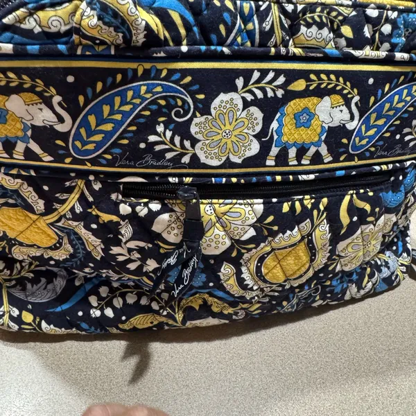 Vera Bradley Paisley Shoulder Bag - Blue, Yellow- Like New Condition - Image 6