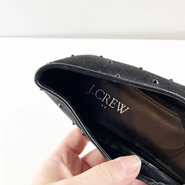 J. Crew Rhinestone Studded Mesh Mary Jane Ballet Flats Black 9 - Image 7