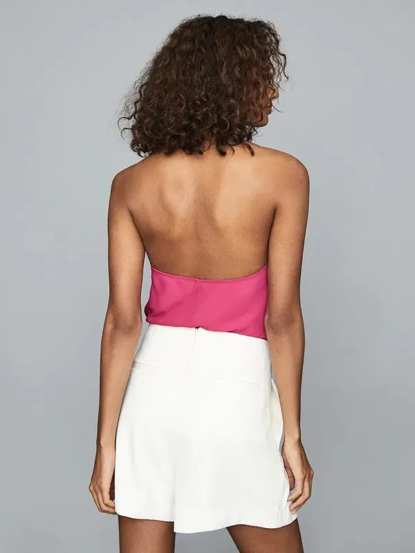 NWT Reiss Rose Ruffle Halter Top Size 12 - Image 3