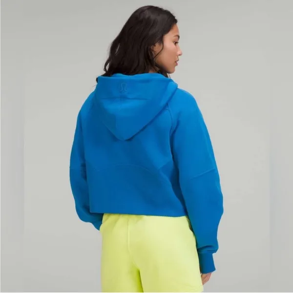 Women’s Lululemon Scuba Oversized Half Zip Hoodie Poolside Blue - Image 4