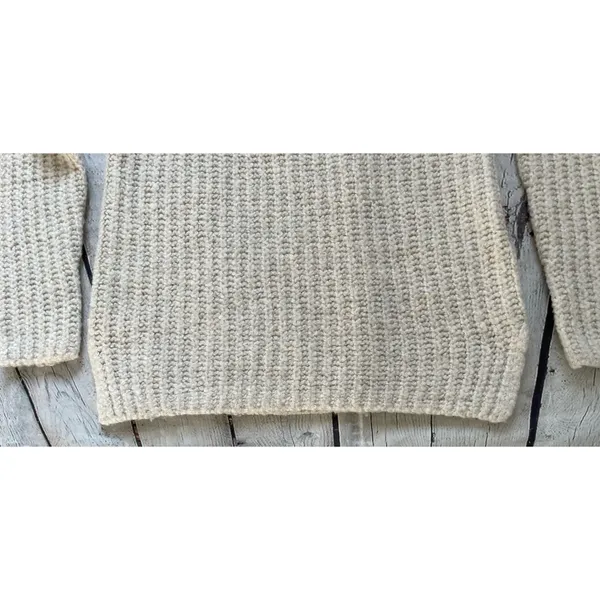 Beige High Neck Longline Sweater - Image 5