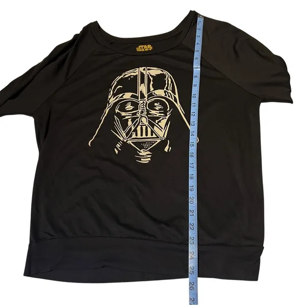 Star Wars Darth Vader Graphic Pullover Sweatshirt Scoop Neck Banded Hem Top XL - Image 5