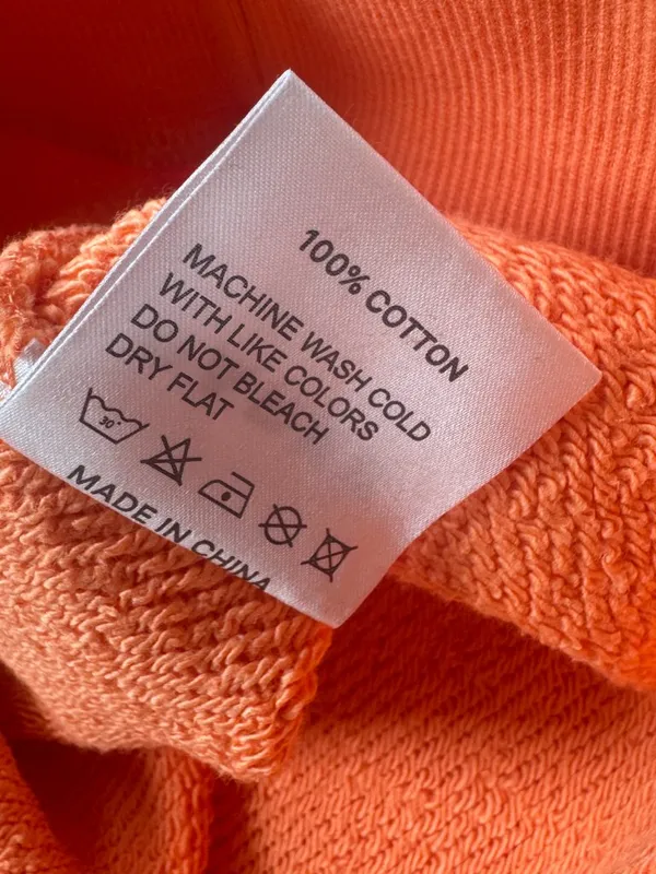 PARKE Varsity Mockneck Sweatshirt Creamsicle Orange + Rose Pink Small/Medium NWT - Image 9