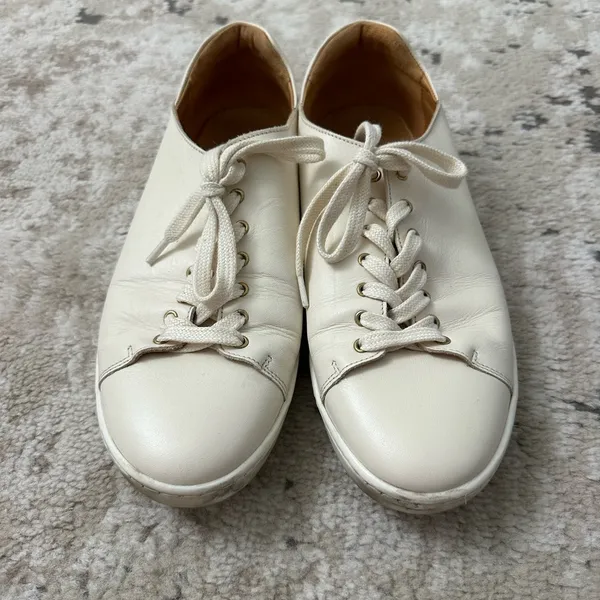 SEZANE Jack Trainers Patent Leather Comfort Sneakers Beige US 9.5 - Image 4