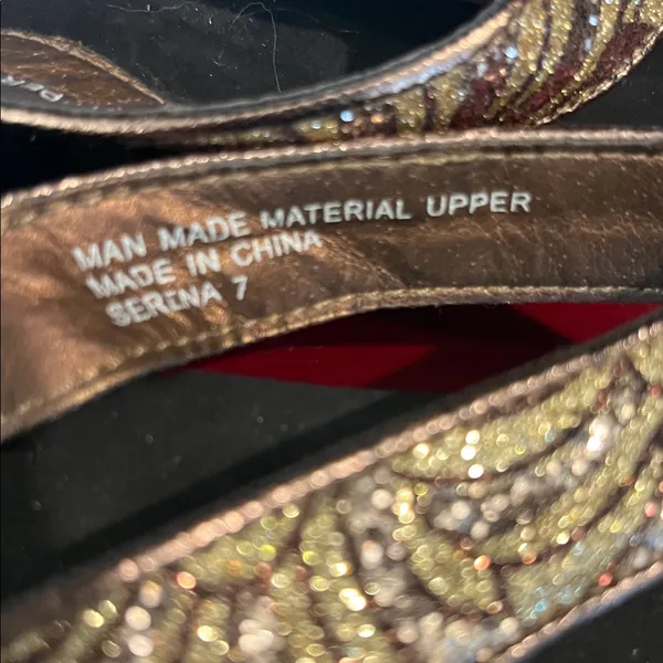 Unr8ed Serena Sparkly Gold Flip Flops Size 7 - Image 15