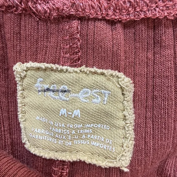 Free People Free-est Monica Shorts Cardigan Set Size M Brick Red Ribbed‎ Knit - Image 15