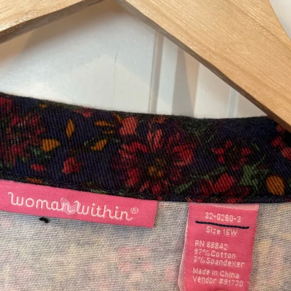 Woman Within Floral Denim Jacket And Jeans Set Size 12W/16W‎ - Image 4