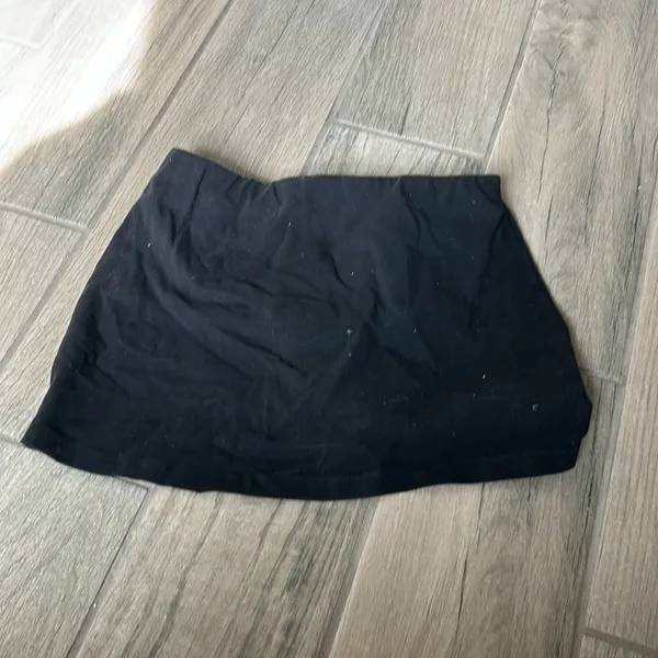 Black cotton spandex mini skirt - Image 3