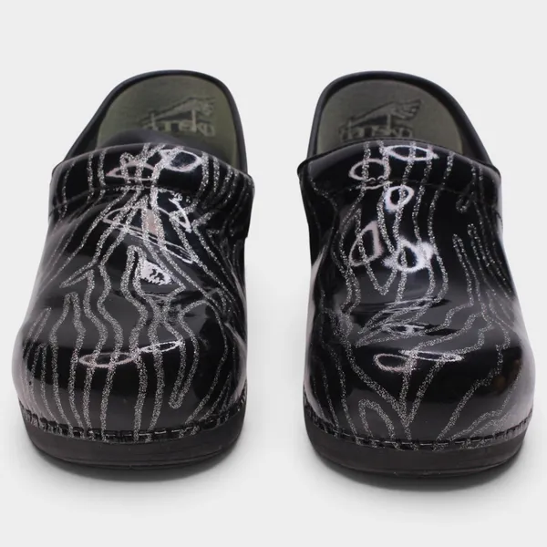 Dansko XP 2.0 Glitter Waves Patent Clogs Women 37 - Image 4