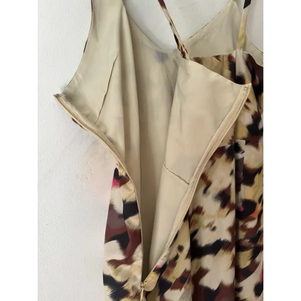 Let Me Be Sally High Low One Shoulder Brown Asymmetrical Dress Medium - Image 7