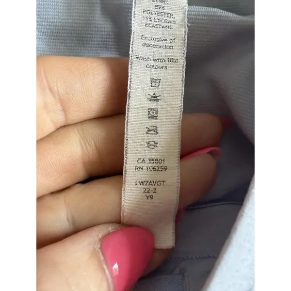Lululemon Lined Running Shorts Womens 10 Lt Blue Split Hem - Image 3